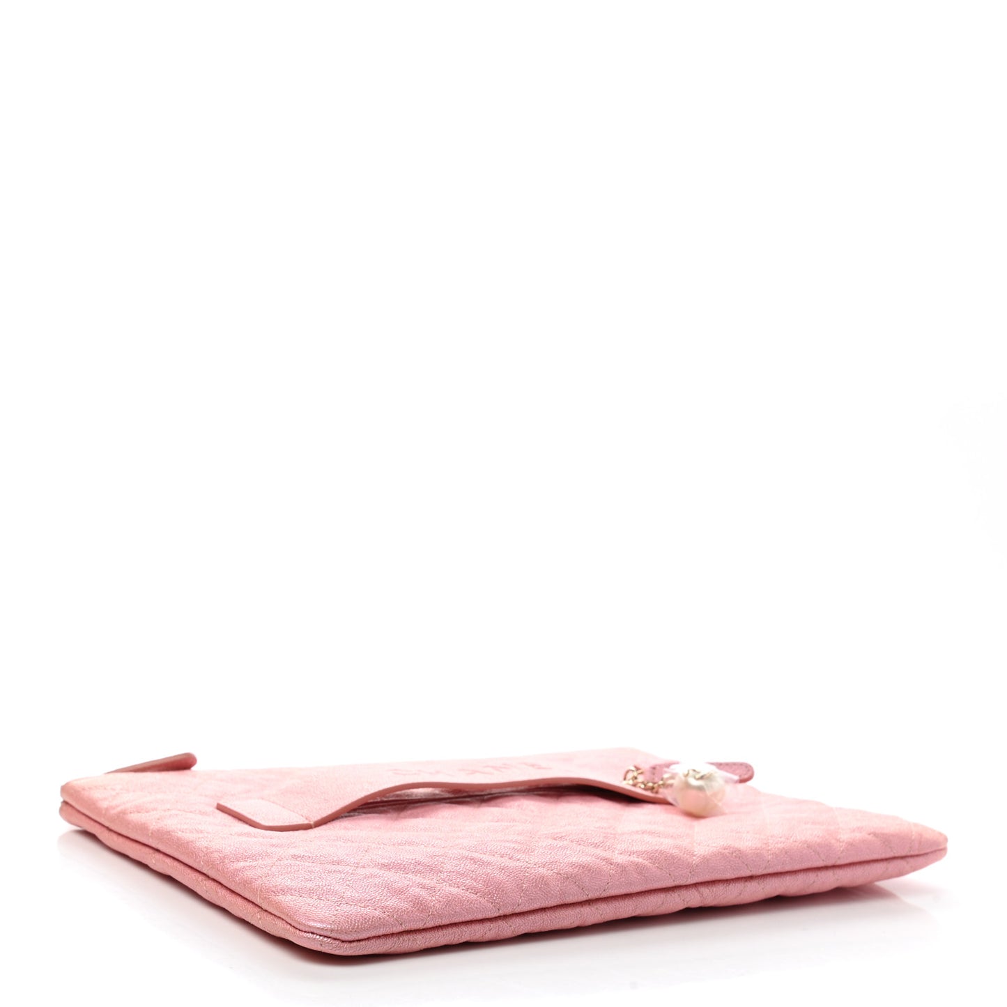Iridescent Caviar Medium Night by the C Pouch Clutch Rose Pink