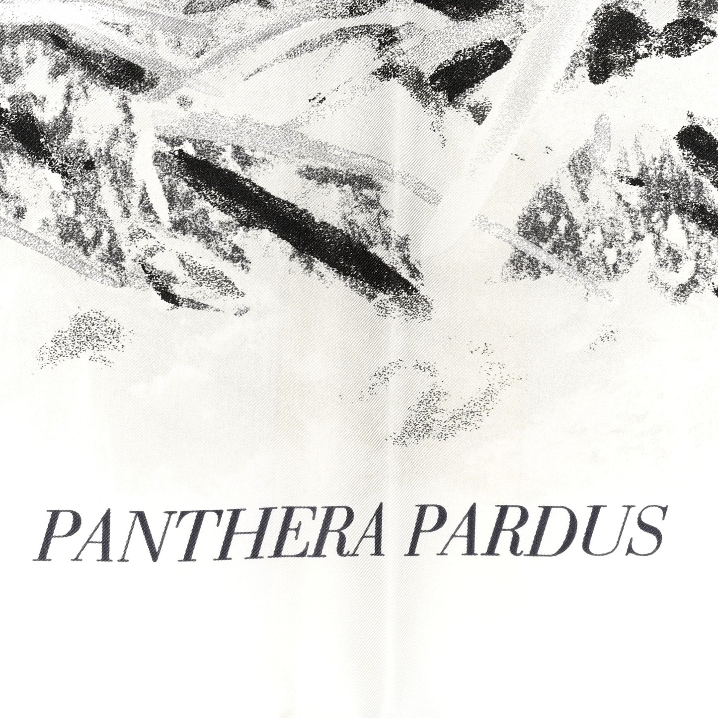 Silk Panthera Pardus Scarf 140 Black White Anthracite