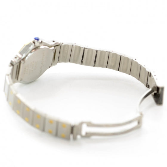 Stainless Steel 18K Yellow Gold 25mm Santos Octagon Quartz Watch