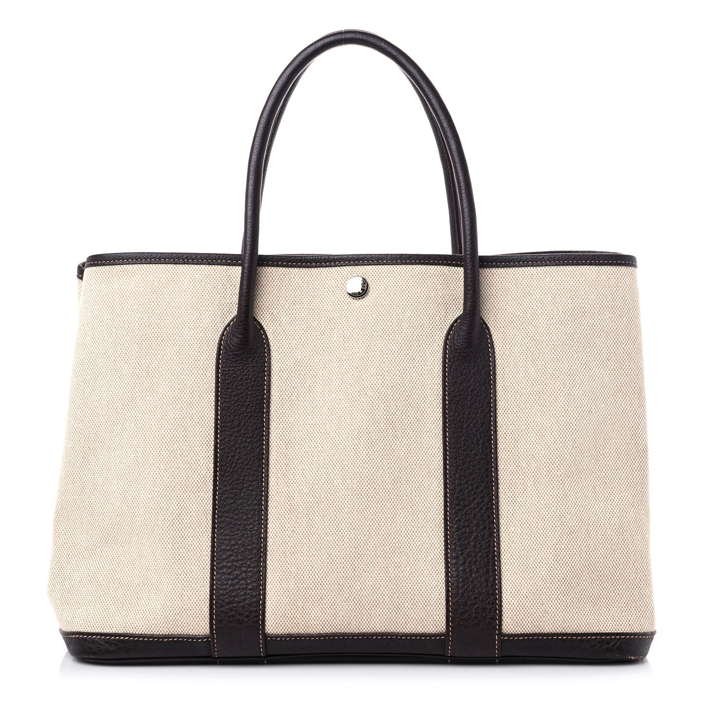Buffle Skipper Toile Garden Party 36 MM Tote Marron Fonce