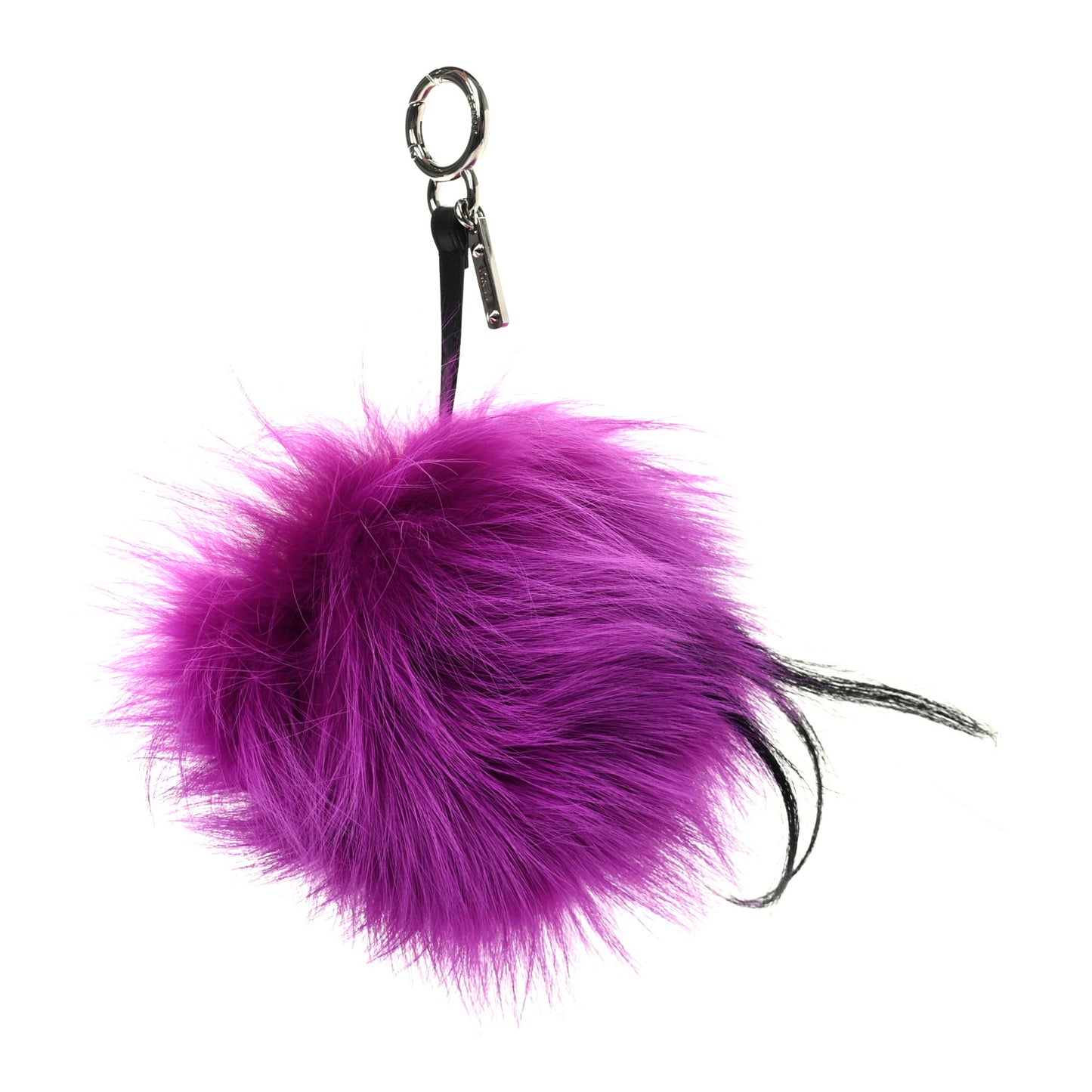 Fox Mink Goat Fur Oret Monster Bag Bug Charm Orchid Black