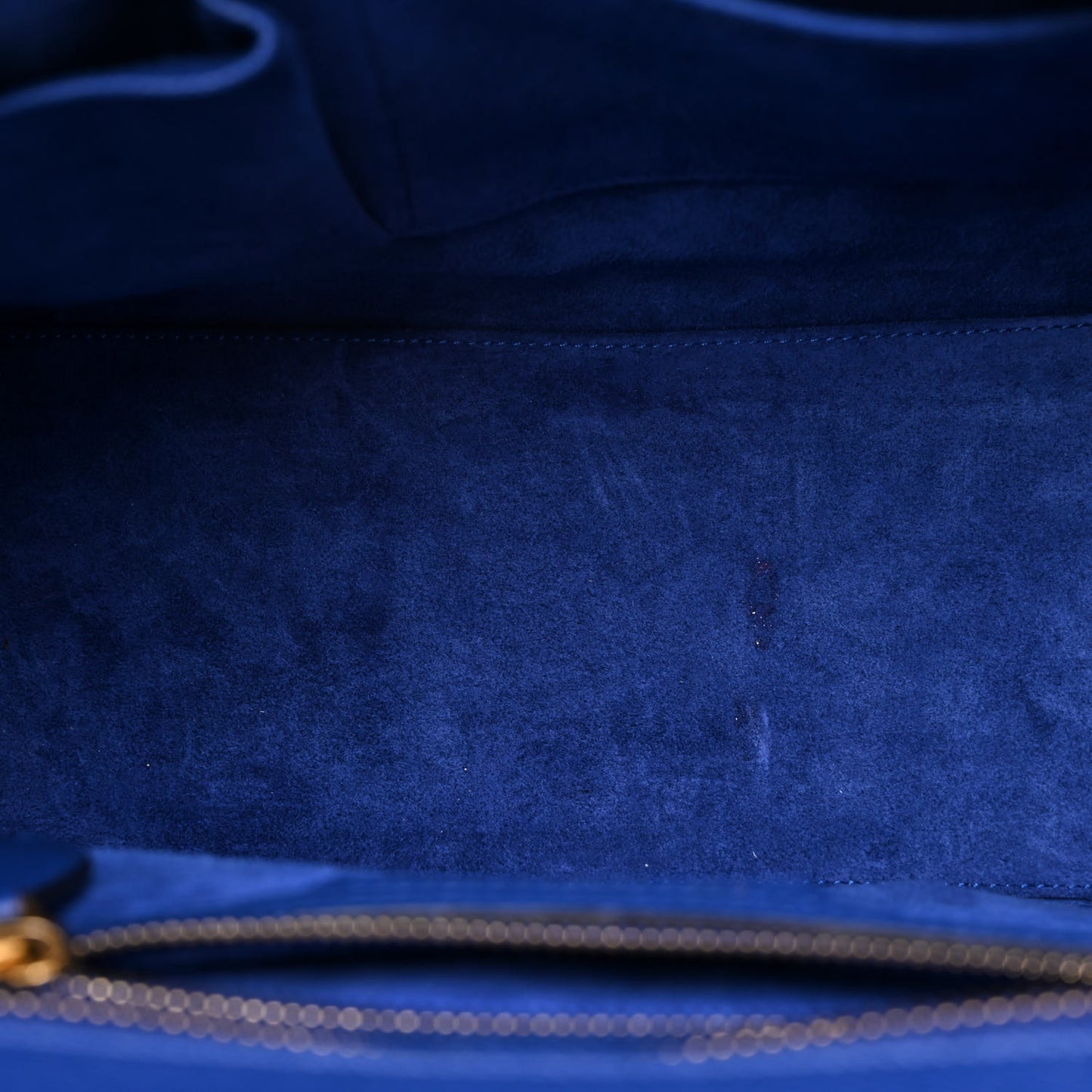 Drummed Calfskin Micro Luggage Indigo