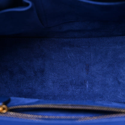 Celine Drummed Calfskin Micro Luggage Indigo 5 of 11