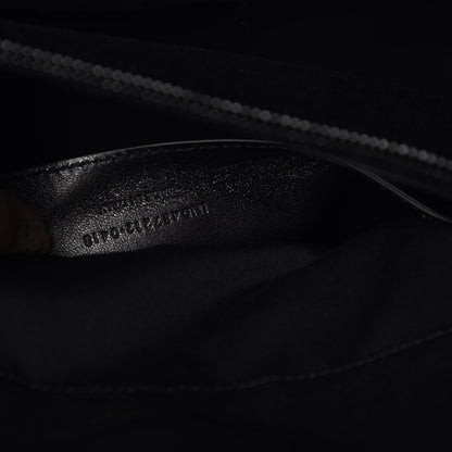 Saint Laurent Sheepskin Matelasse Chevron Monogram Monochrome Large College Satchel Black 10 of 10