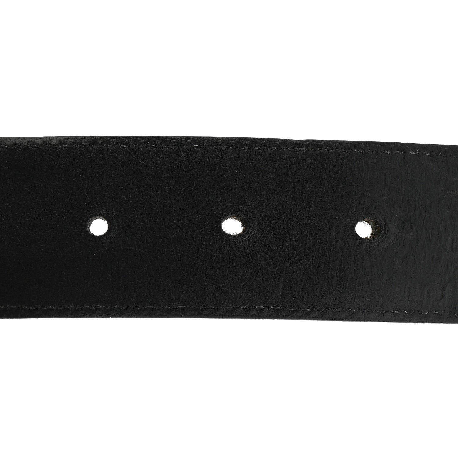 Chrome Hearts Calfskin Sterling Silver Cross Oval Belt 85 34 Black 6 of 7