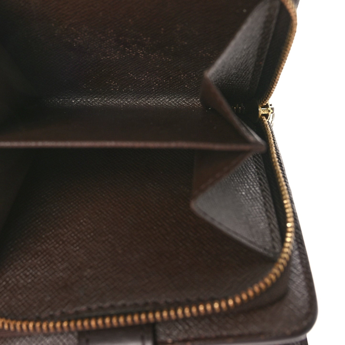 Damier Ebene Zippe Zipped Compact Wallet