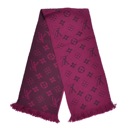 Louis Vuitton Wool Silk Logomania Scarf Cherry 3 of 4
