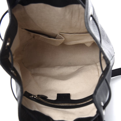 Gucci Pebbled Calfskin Small Soho Drawstring Backpack Black 4 of 9