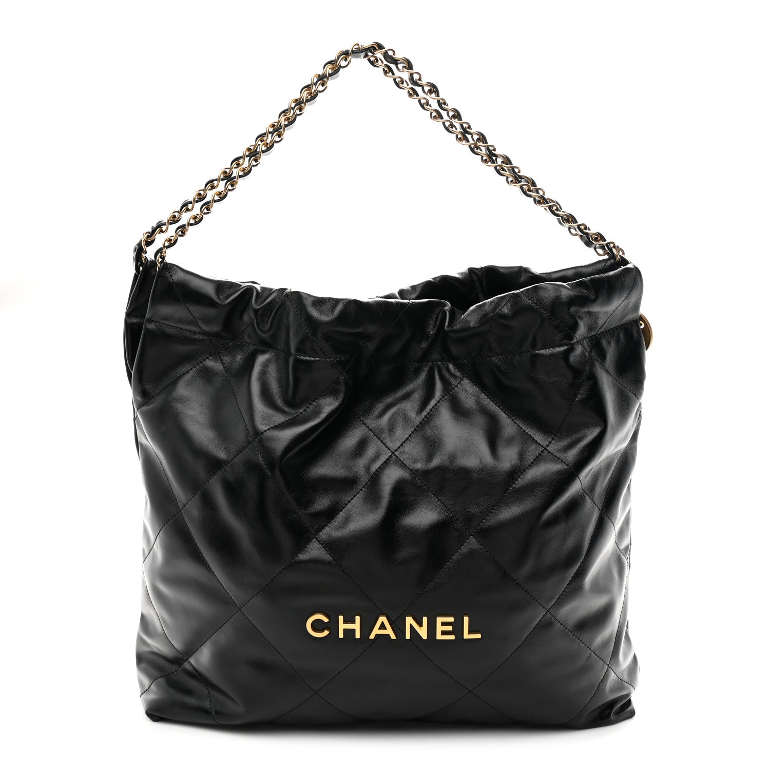 Chanel Shiny Calfskin Quilted Chanel 22 Black 1 of 11
