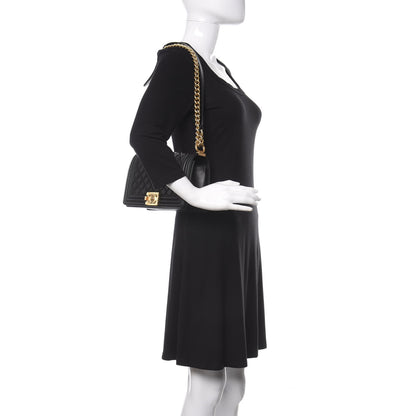 Chanel Lambskin Quilted Medium Boy Flap Black 2 of 11