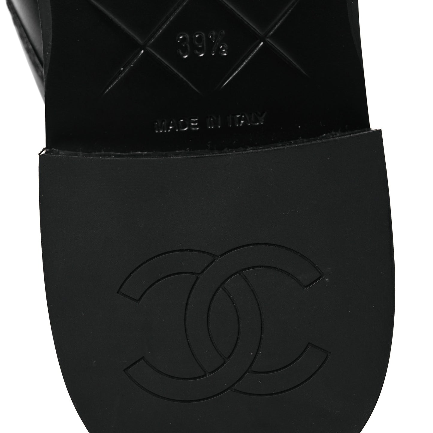 Lambskin Quilted CC Turnlock Mules 39.5 Black
