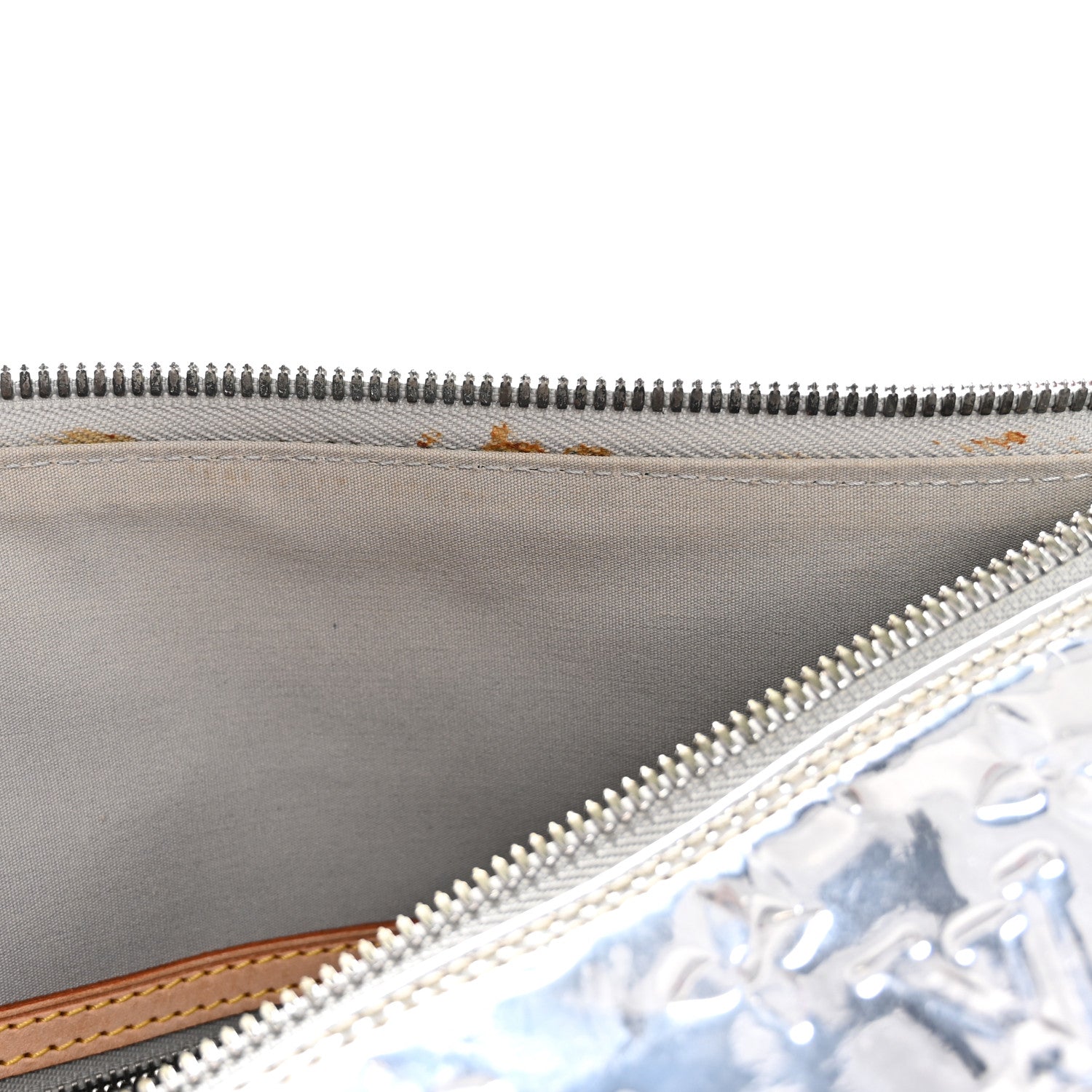 Louis Vuitton Monogram Miroir Keepall 55 Silver 9 of 19