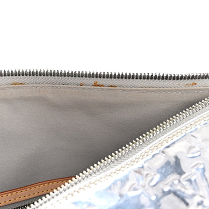 Louis Vuitton Monogram Miroir Keepall 55 Silver 9 of 19