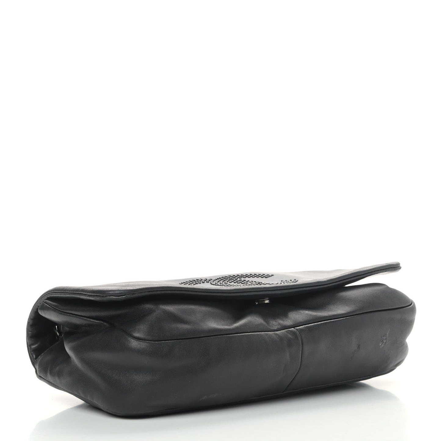 Lambskin Studded CC East West Flap Black