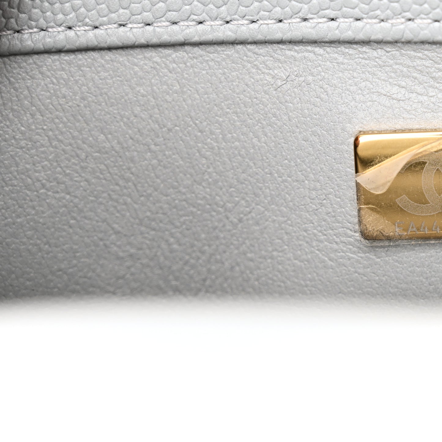 Caviar Quilted Sweetheart Flap Grey