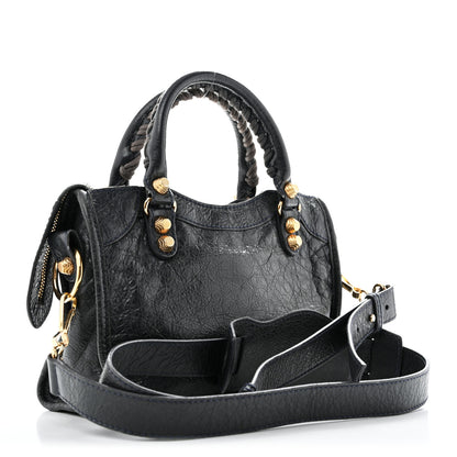Balenciaga Agneau Giant 12 Gold Hardware Mini City Anthracite Anthracite 3 of 14