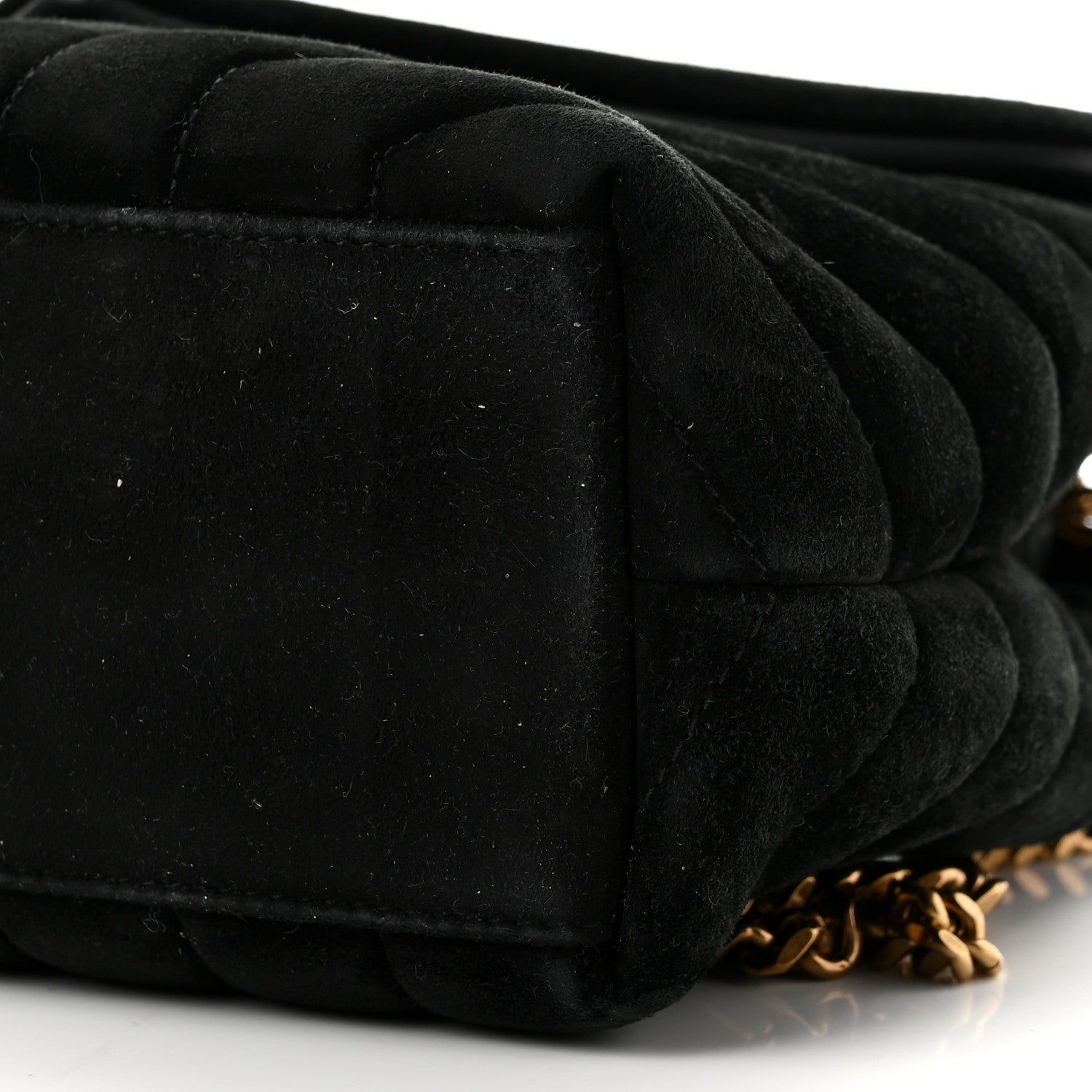 Saint Laurent Suede Calfskin Y Quilted Monogram Small Loulou Chain Satchel Black 10 of 10