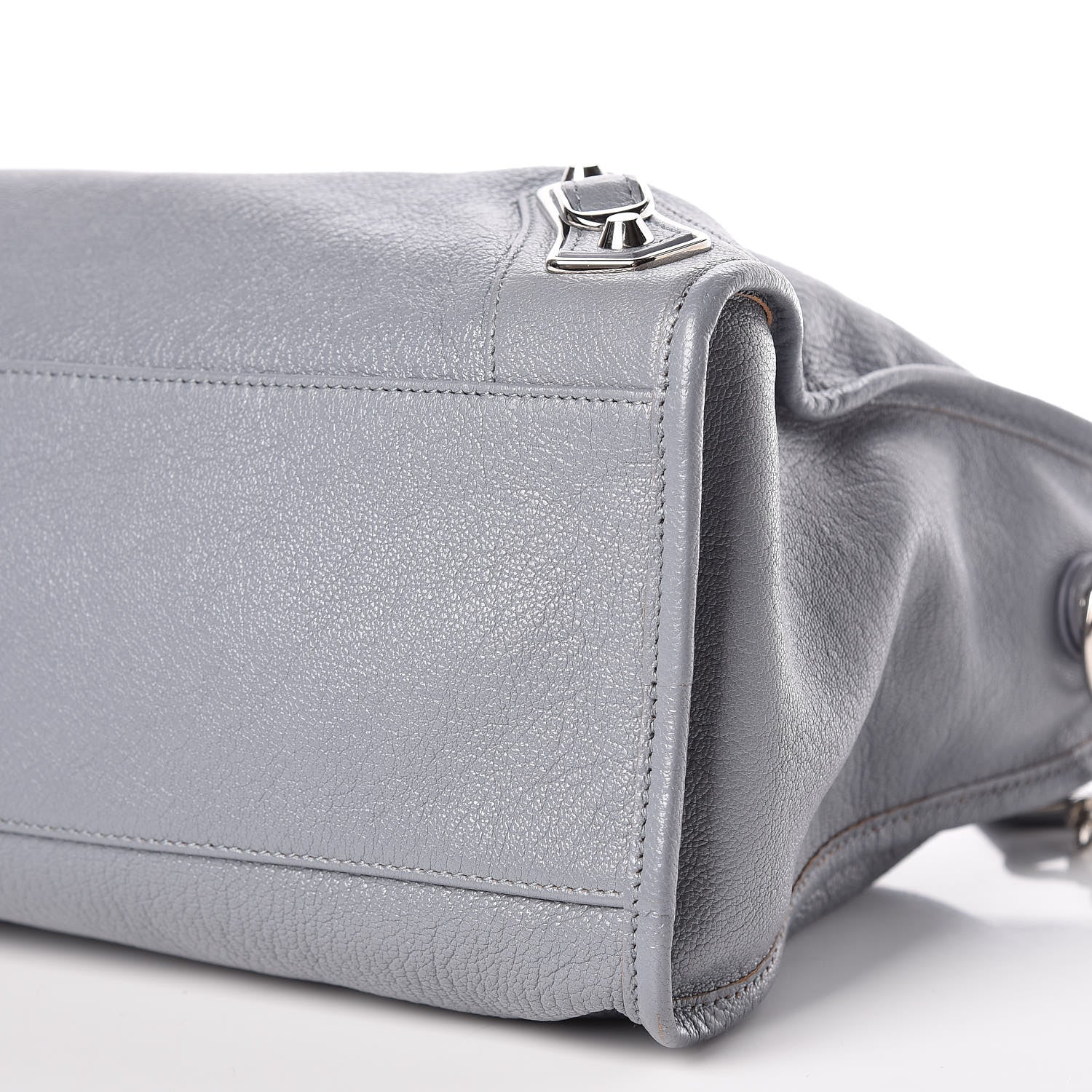 Balenciaga Chevre Silver Metallic Edge Hardware City Bleu Acier 6 of 10
