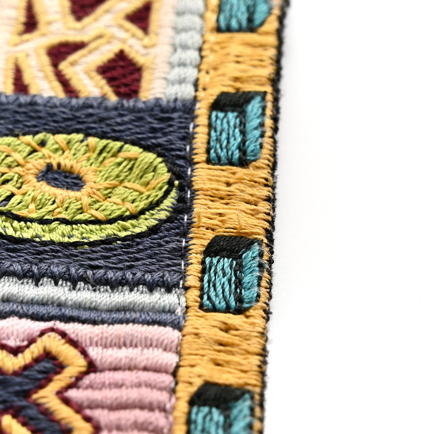 Canvas Counting Rockstud Guitar Strap Multicolor