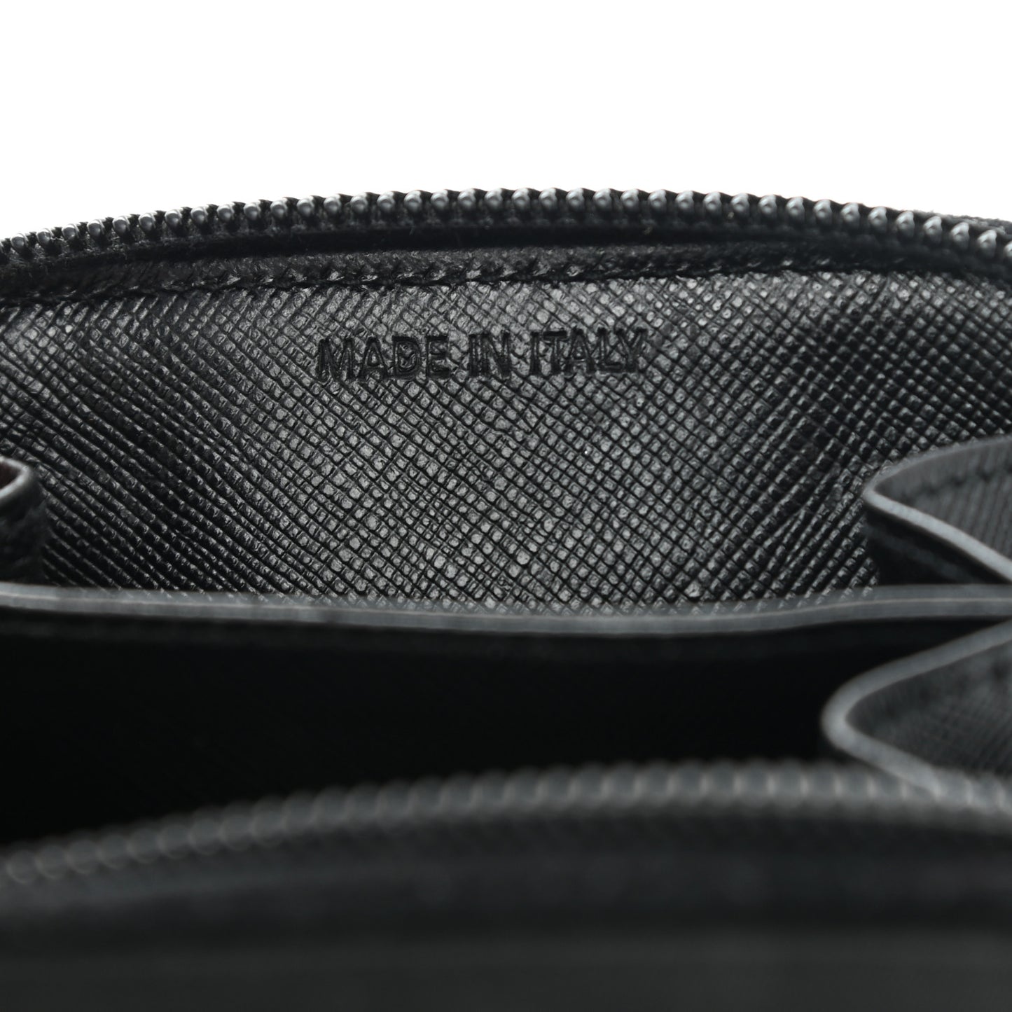 Tessuto Nylon Compact Zip Around Coin Pouch Black