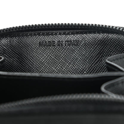 Prada Tessuto Nylon Compact Zip Around Coin Pouch Black 7 of 10