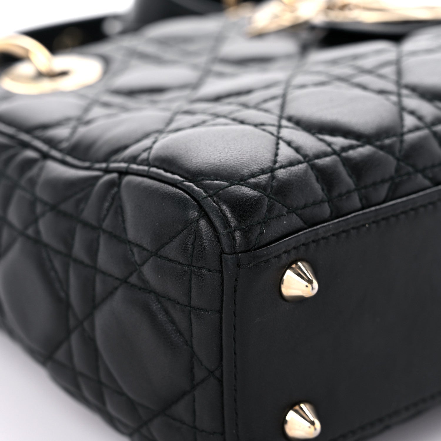 Christian Dior Lambskin Cannage Small Lucky Badges My Lady Dior Black 7 of 20