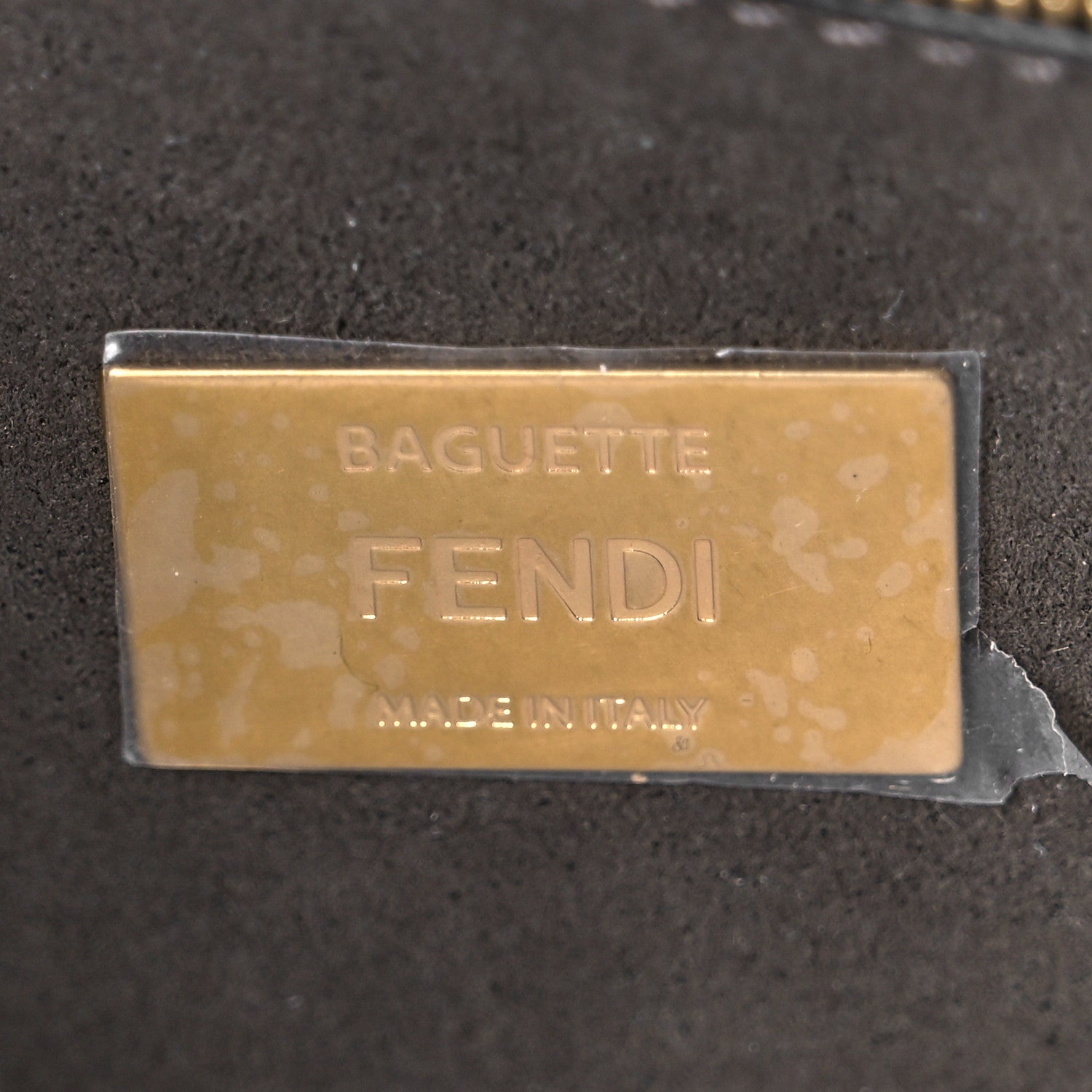 Fendi Chenille FF Embroidered Baguette Antracite Asfalto 5 of 7