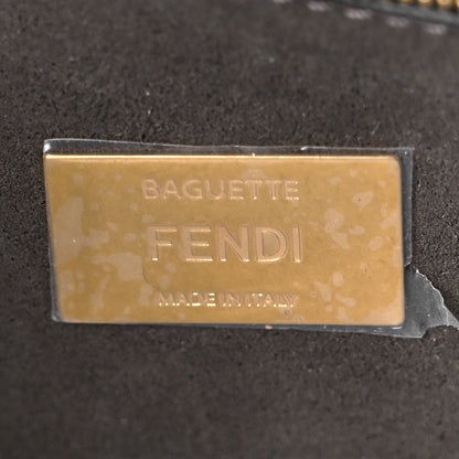 Fendi Chenille FF Embroidered Baguette Antracite Asfalto 5 of 7
