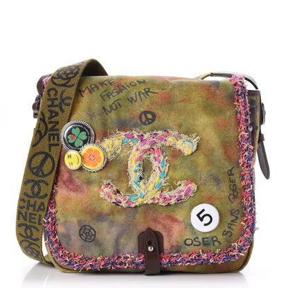 Chanel Washed Toile Graffiti On The Pavements Messenger Khaki Multicolor 1 of 7