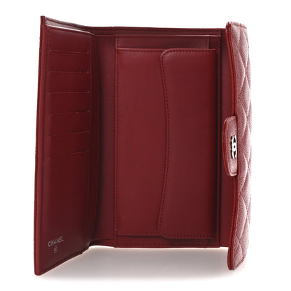 Chanel Caviar Quilted Large Flap Wallet Red 5 of 8