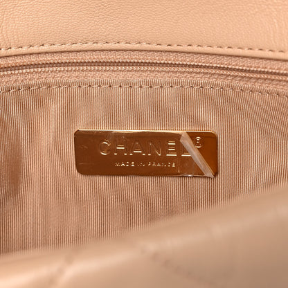 Chanel Lambskin Quilted Large Chanel 19 Flap Beige 5 of 10