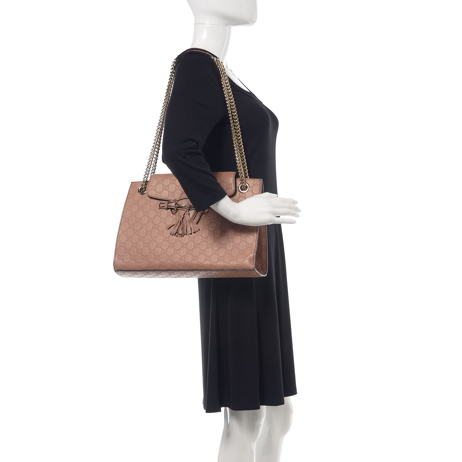 Gucci Guccissima Large Emily Chain Shoulder Bag Camelia 2 of 12