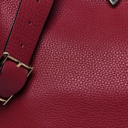 Valentino Garavani Pebbled Calfskin Small Rockstud Flip-Lock Messenger Bag Rubino 8 of 12