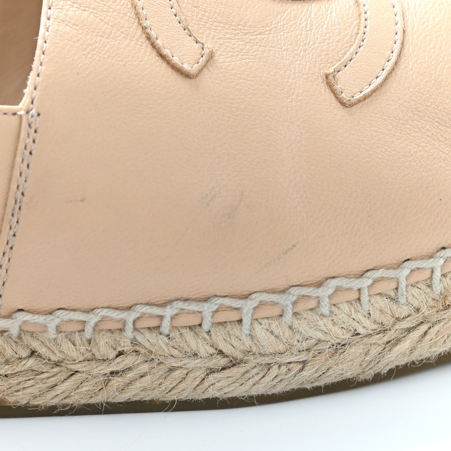 Lambskin CC Espadrilles 39 Beige Black