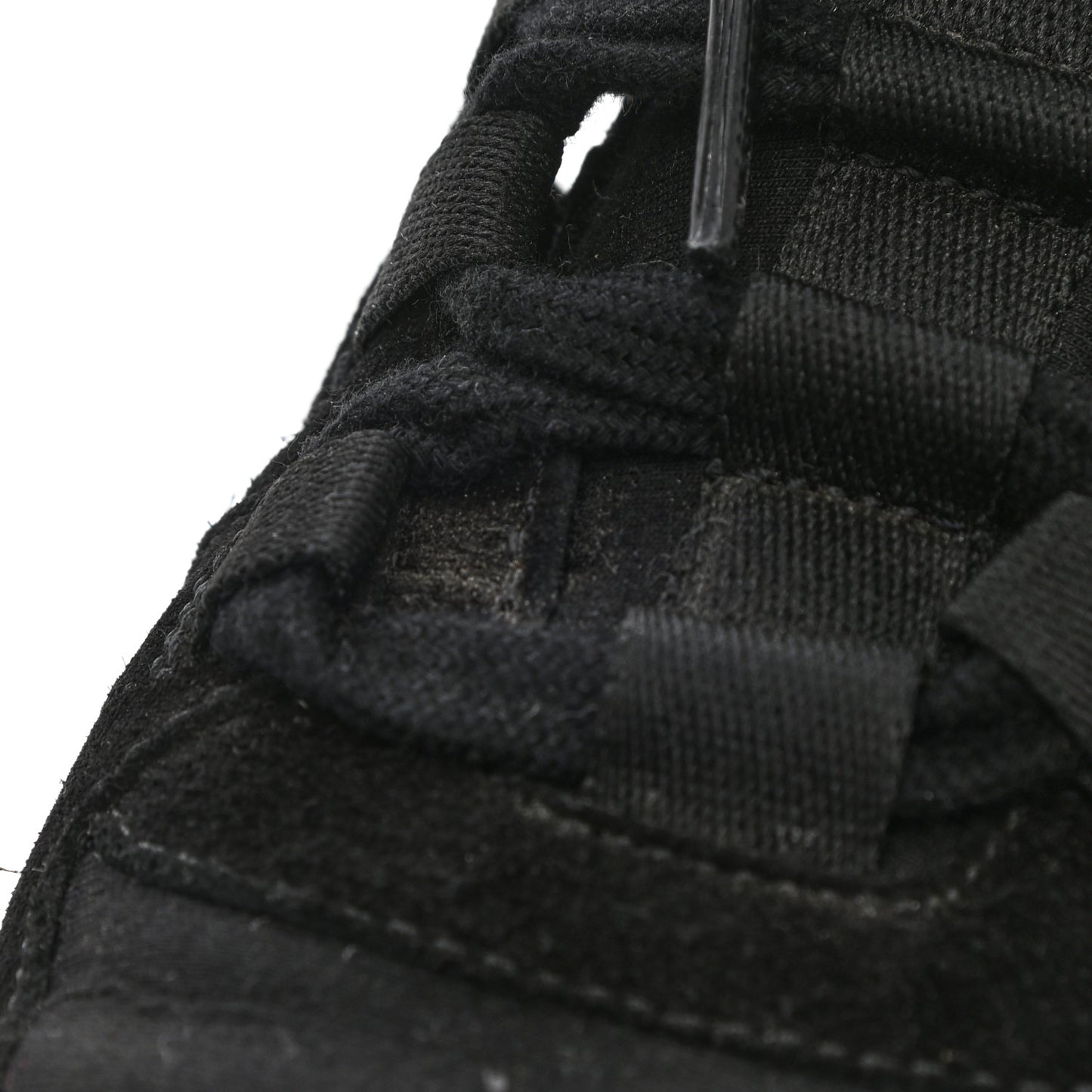 Fabric Calfskin Suede CC Sneakers 37.5 Black