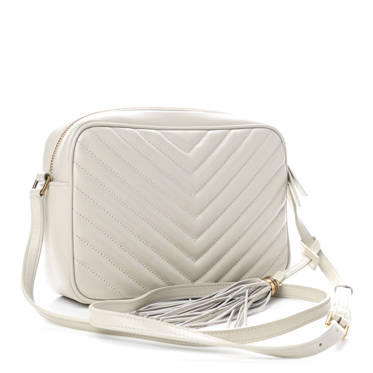 Calfskin Matelasse Monogram Lou Camera Bag Crema Soft