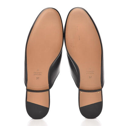 Gucci Calfskin Crystal Tiger Embroidered Womens Princetown Slippers 37 Black 7 of 10