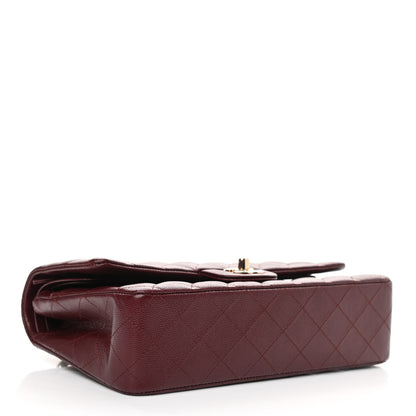 Chanel Caviar Quilted Medium Double Flap Burgundy 4 of 11