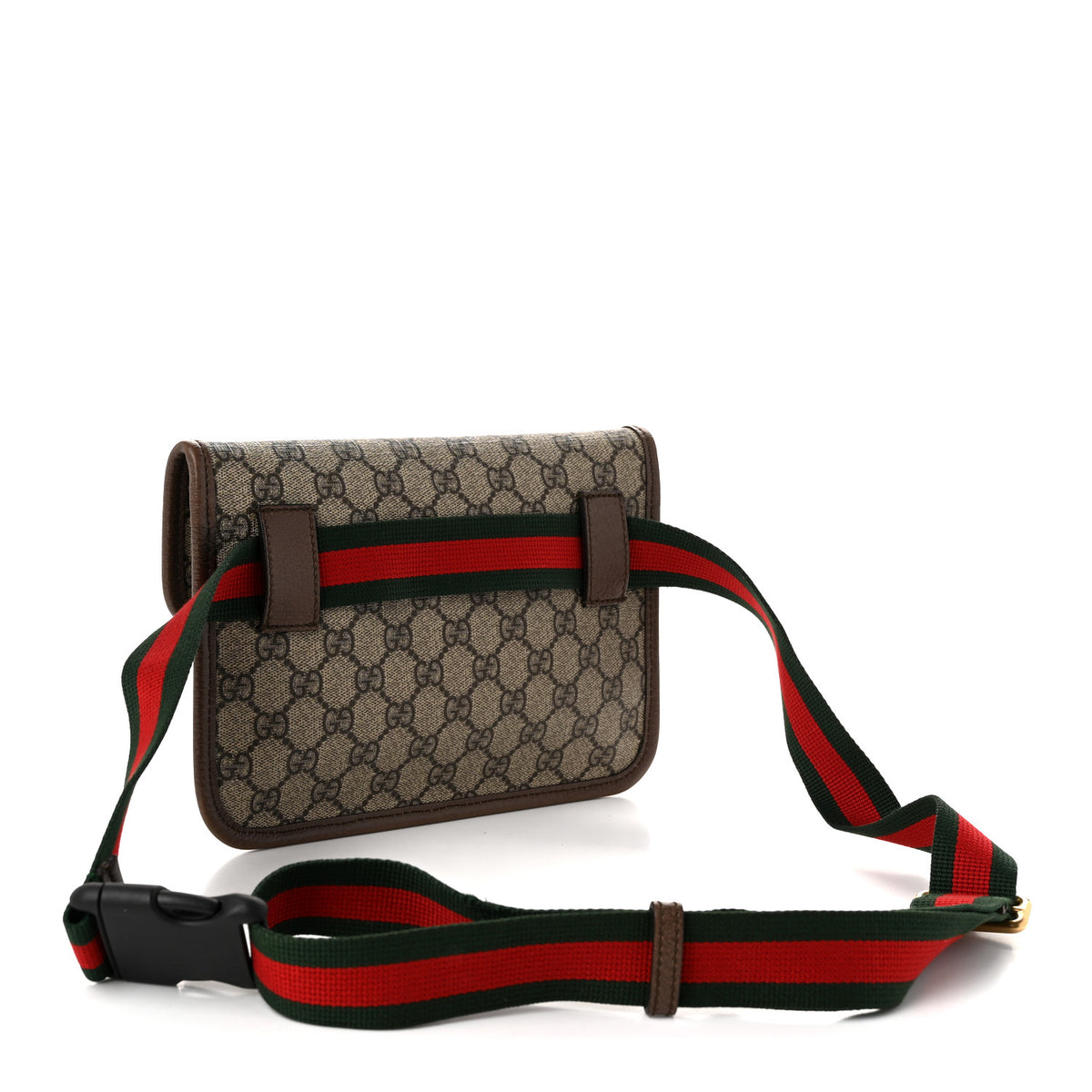 GG Supreme Monogram Neo Vintage Web Belt Bag Brown