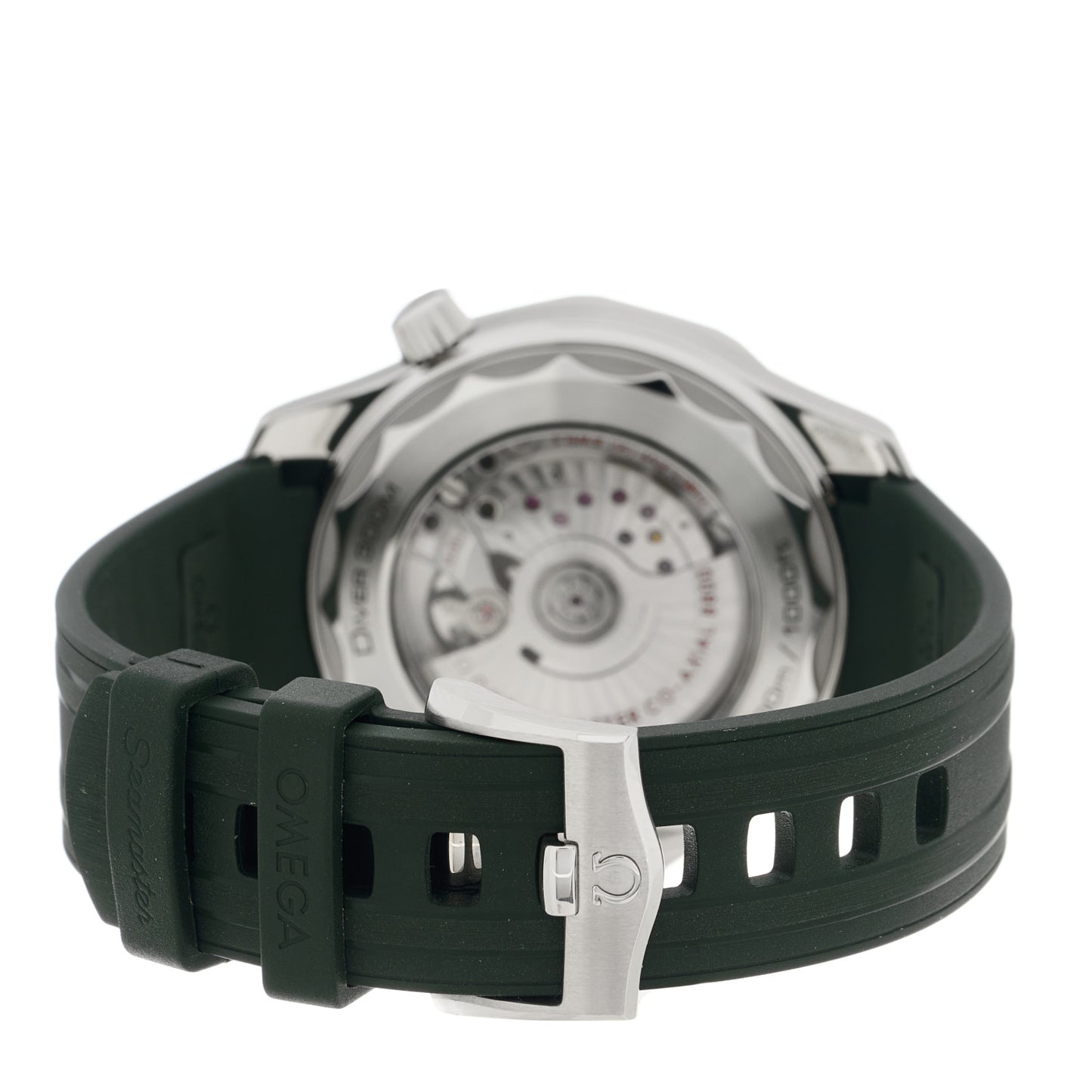 Stainless Steel Rubber 42mm Seamaster Diver 300M Co-Axial Master Chronometer Automatic Watch Green 210.32.42.20.10.001