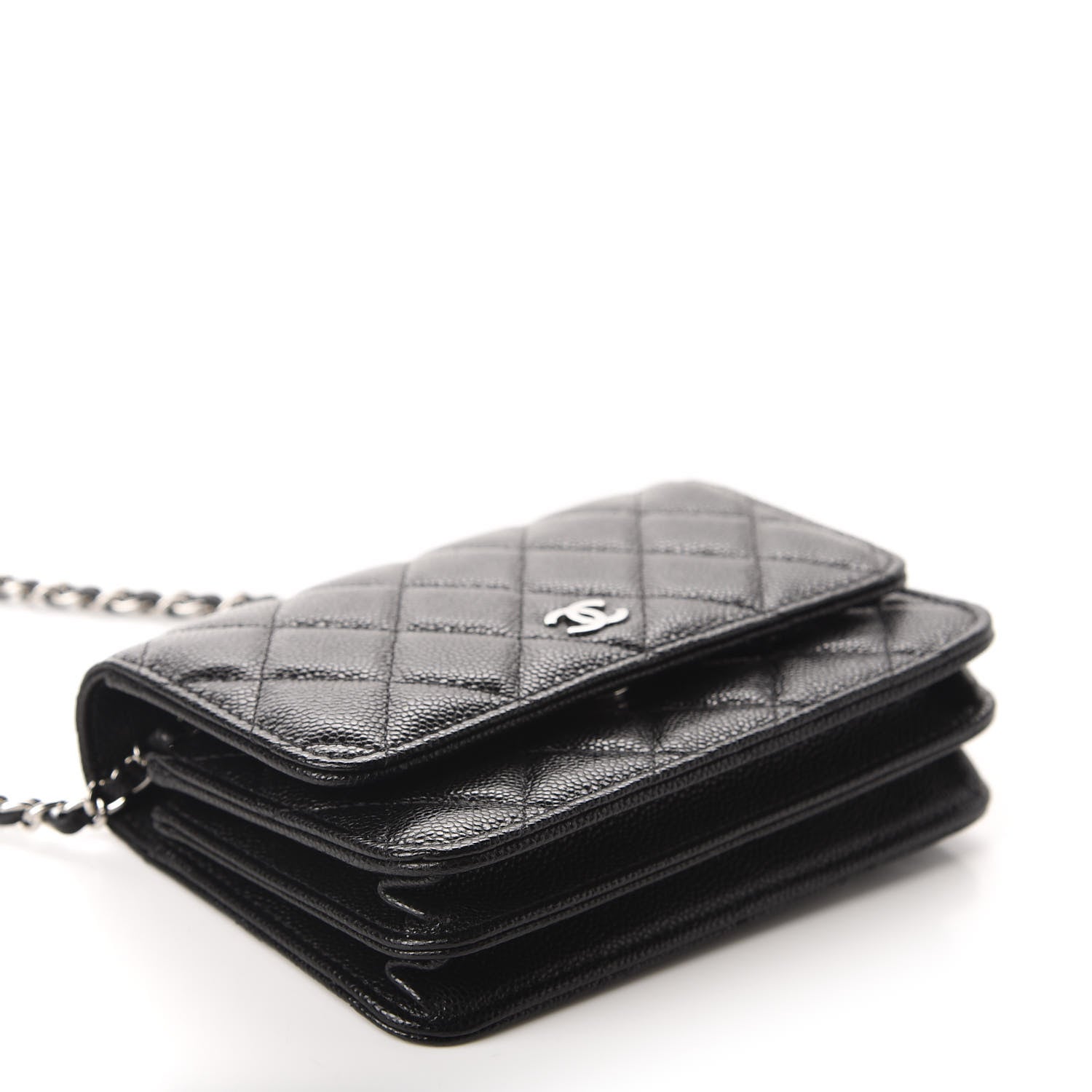 Chanel Caviar Quilted Mini Wallet On Chain WOC Black 4 of 11