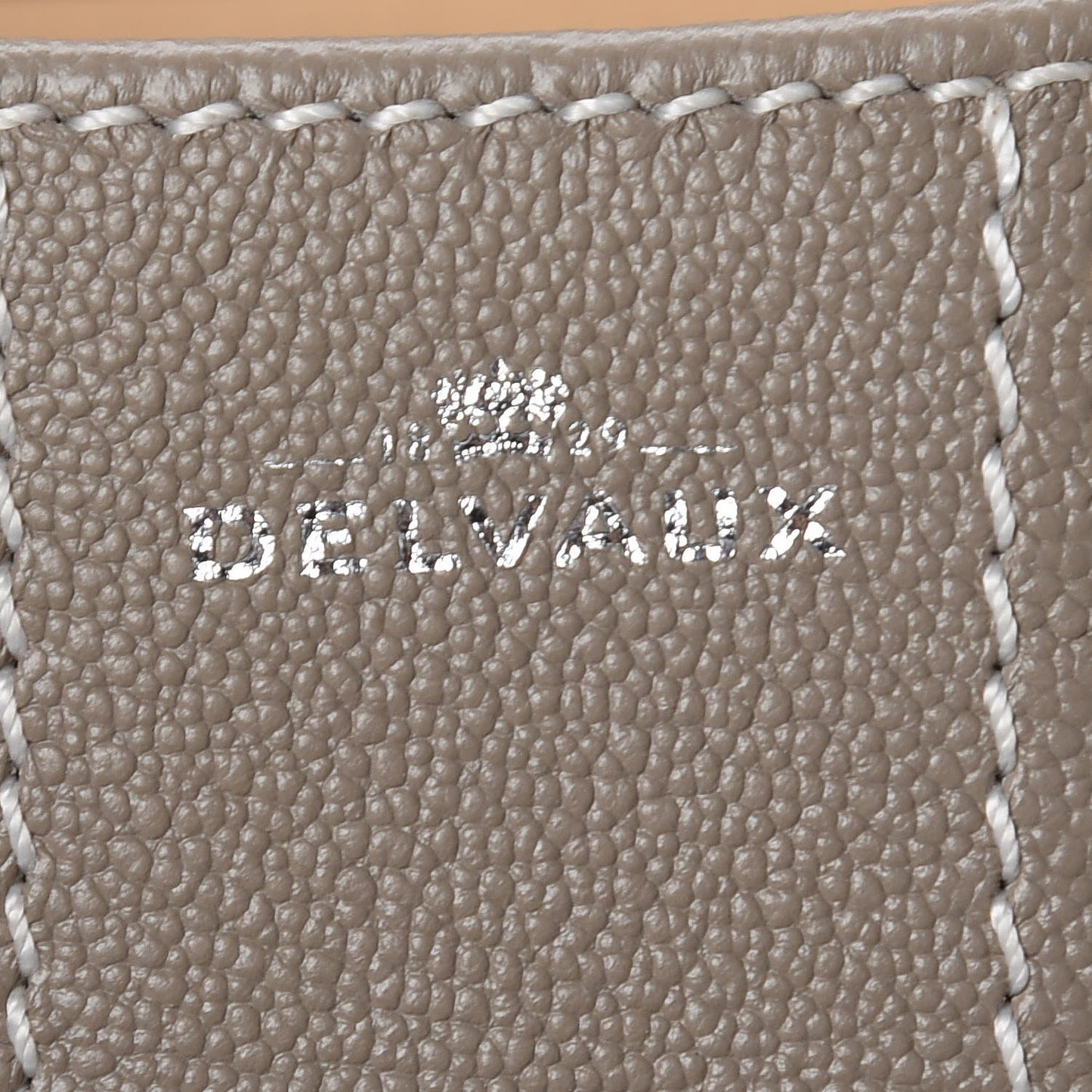 Grained Rodeo Calfskin Surpique Mini Brillant Satchel Tourterelle Ivory