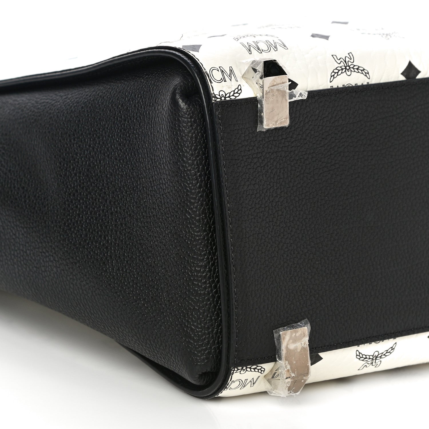 MCM Visetos Medium Corina Shoulder Bag White 8 of 9