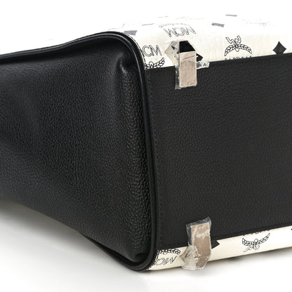 MCM Visetos Medium Corina Shoulder Bag White 8 of 9