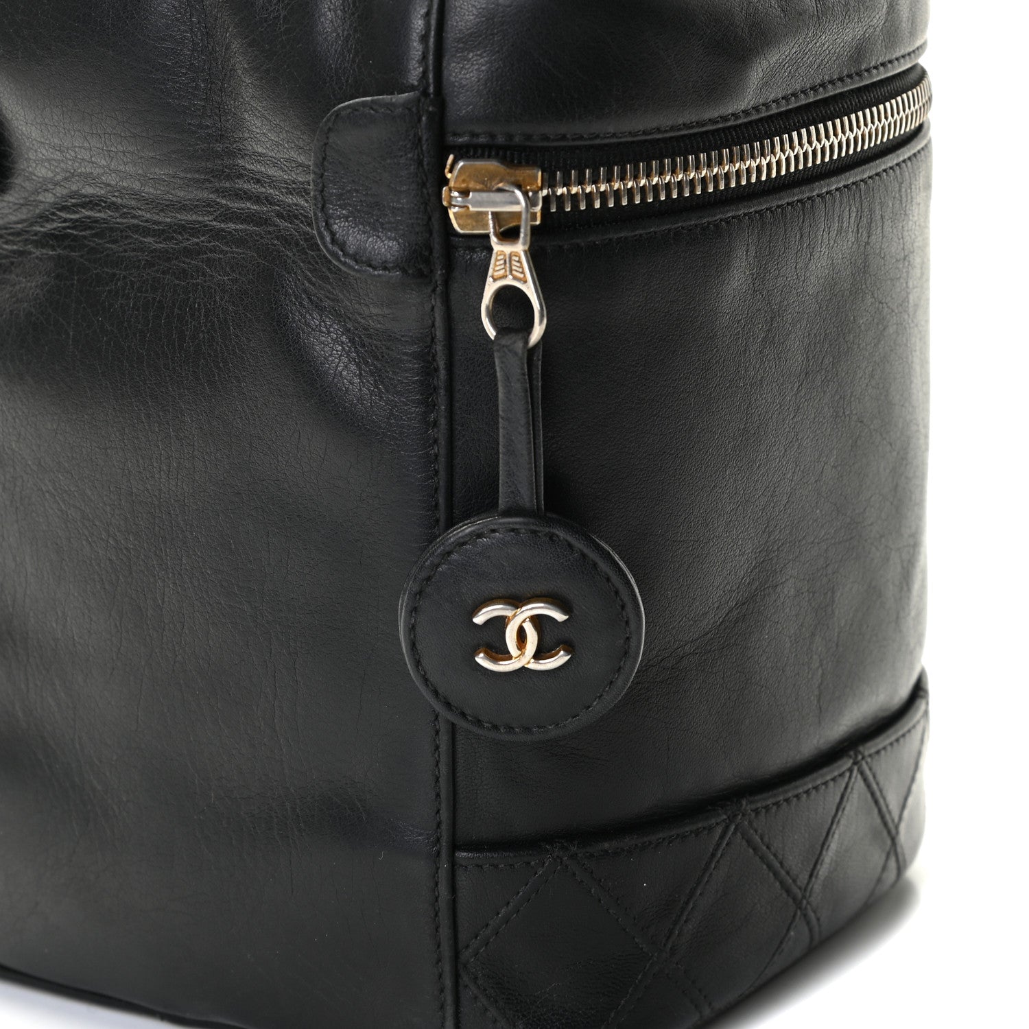 Chanel Lambskin Vanity Cosmetic Bag Black 11 of 12