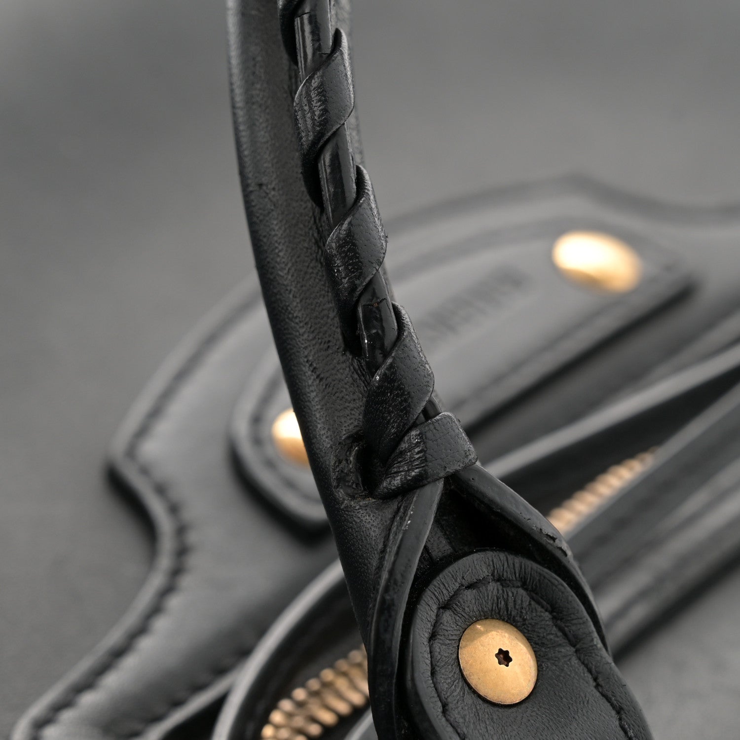 Balenciaga Smooth Calfskin Neo Classic Brass Hardware S City Black