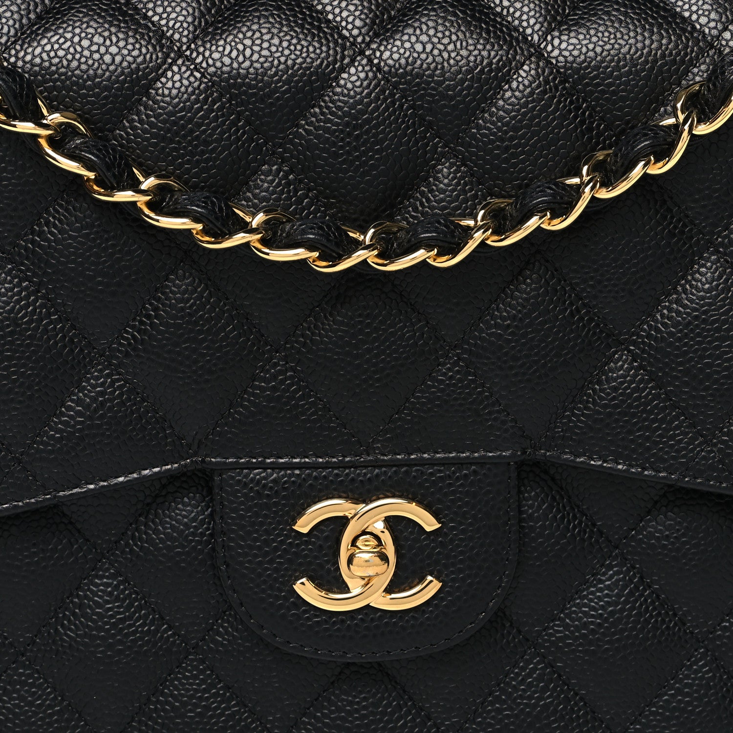 Chanel Caviar Quilted Jumbo Double Flap Black 8 of 11
