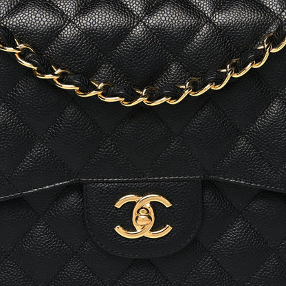 Chanel Caviar Quilted Jumbo Double Flap Black 8 of 11
