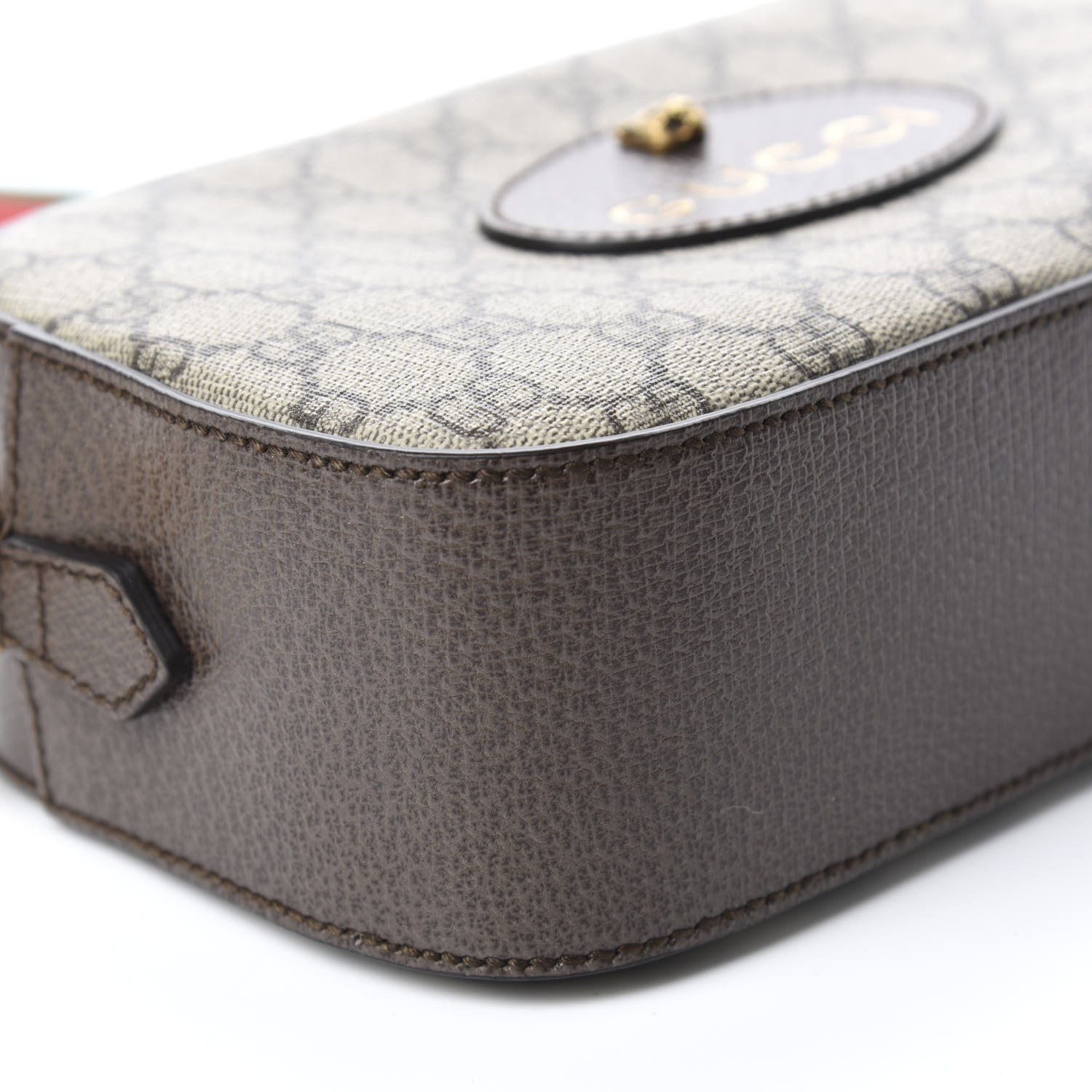 Gucci GG Supreme Monogram Web Neo Vintage Shoulder Bag Beige New Acero Crop 5 of 10