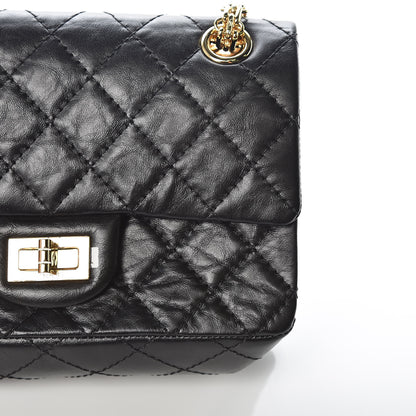 Chanel Aged Calfskin Quilted 2.55 Reissue Mini Flap Black 10 of 13